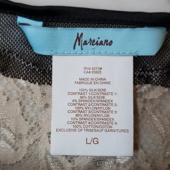 Marciano 100% silk & lace camisole size large - Picture 5 of 12